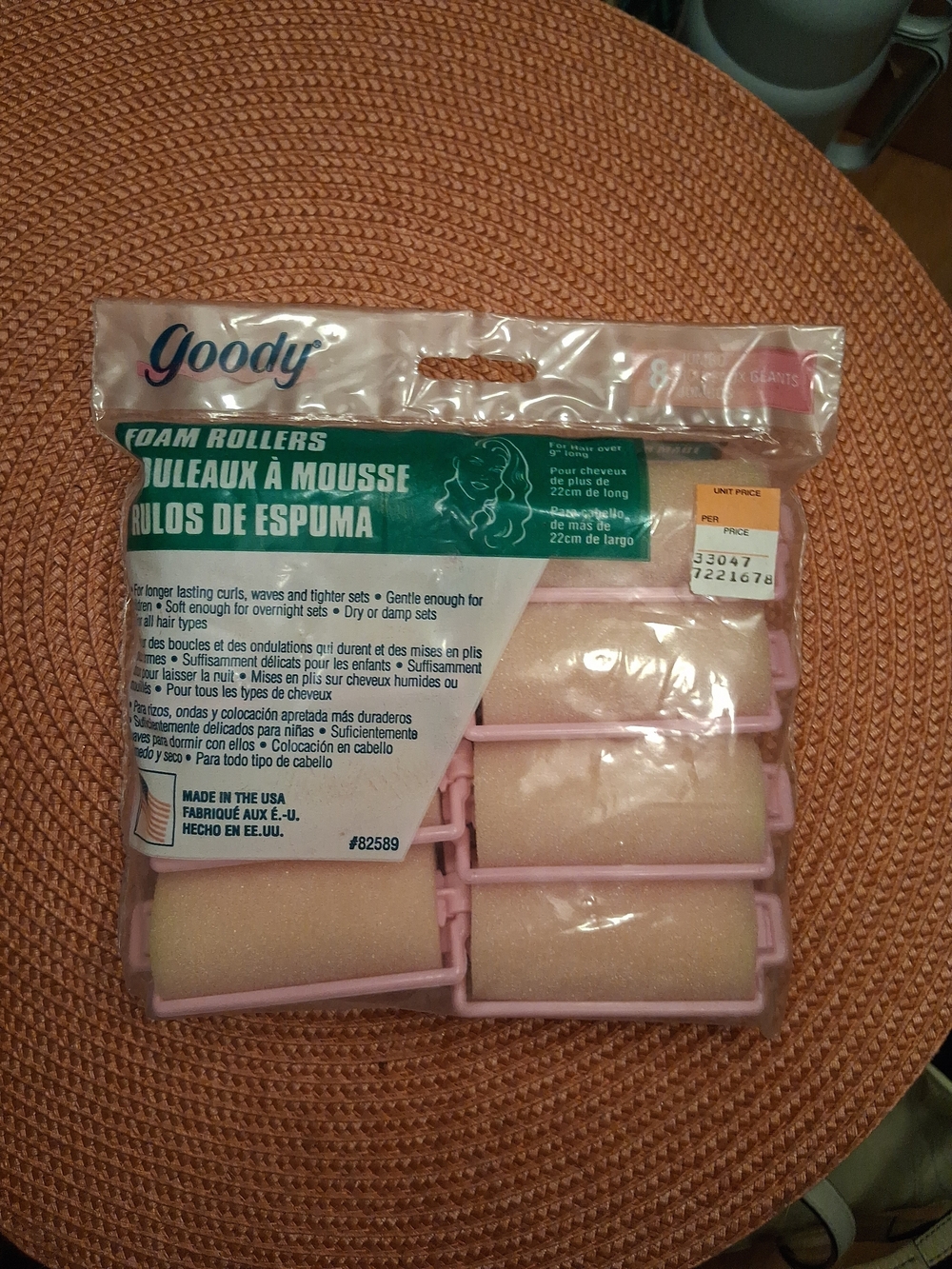 Vintage 1995 Goody Pink Jumbo Foam Rollers Pack Of 8 NWT